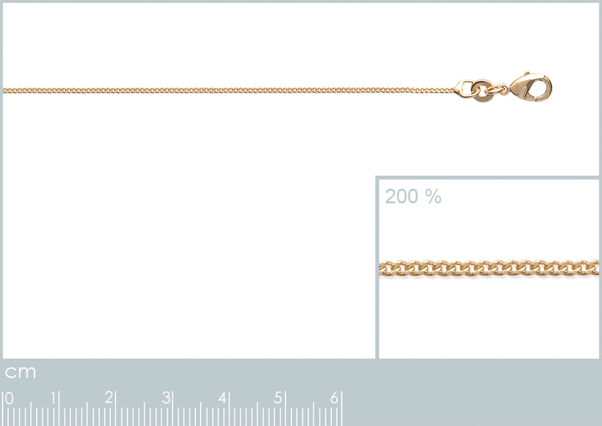 Позлатена верижка с класическа закопчалка