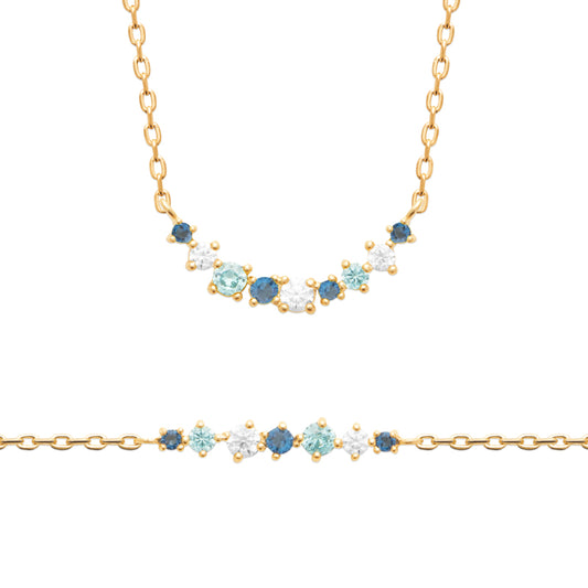 Колие с цветни елементи