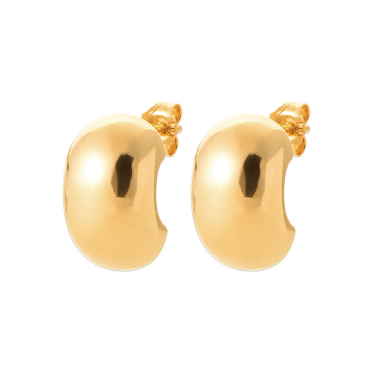 Позлатени обеци тип боб