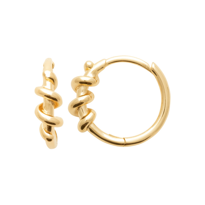 Позлатени халки с декоративна спирала