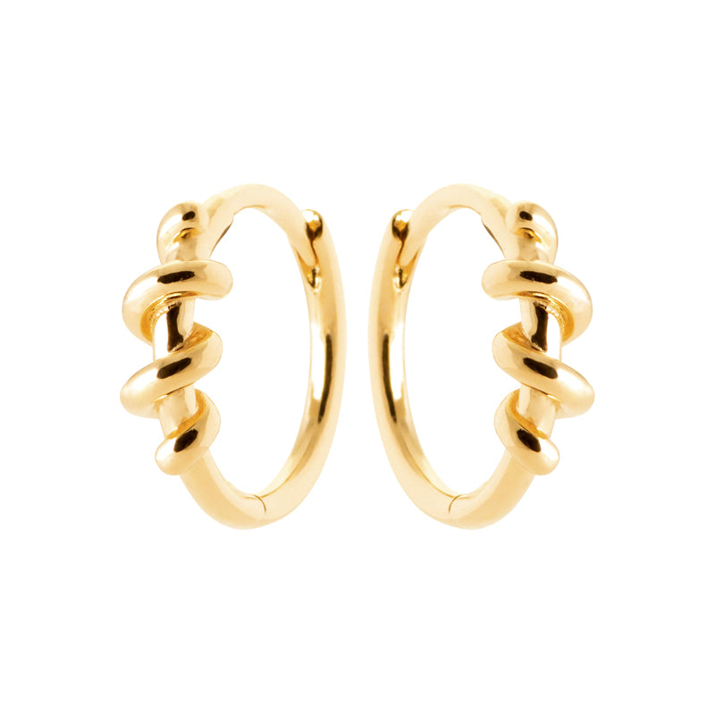 Позлатени халки с декоративна спирала