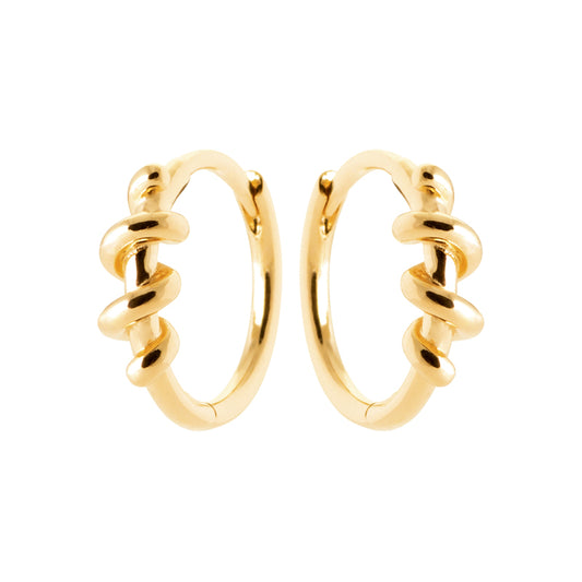 Позлатени халки с декоративна спирала