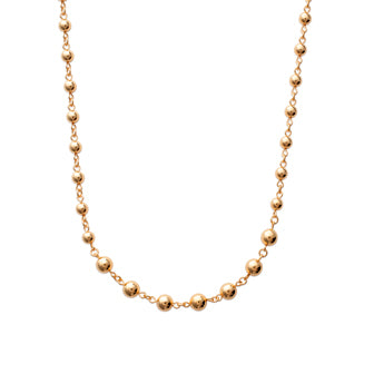 Позлатена огърлица с топчета