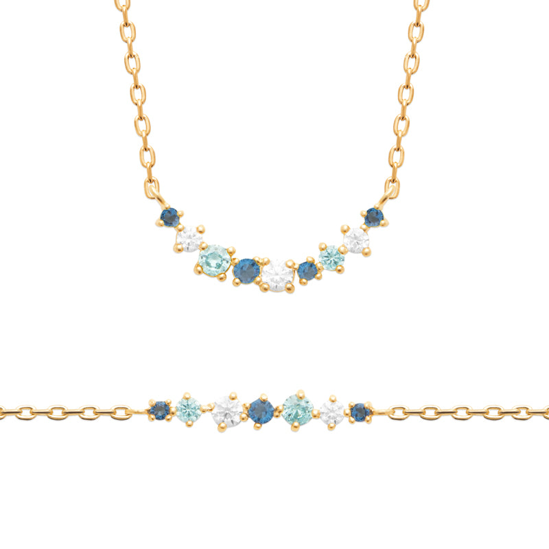 Колие с цветни елементи